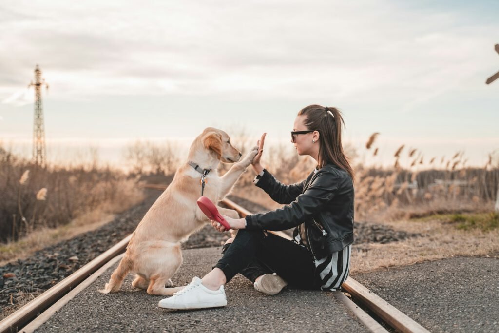 Familia con su perro